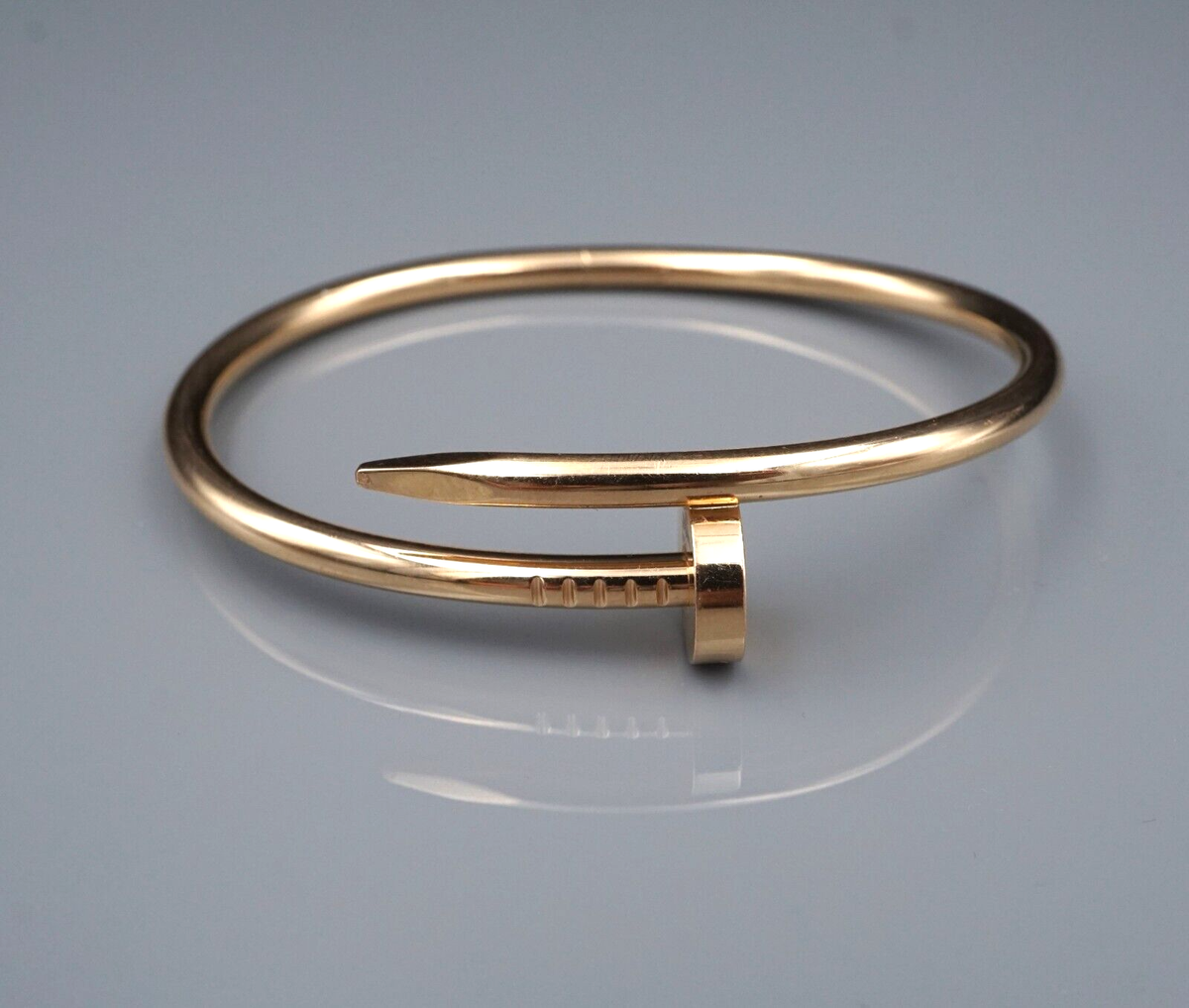 Cartier 18k Pink Gold Nail Bracelet Size 17 Juste un Clou New
