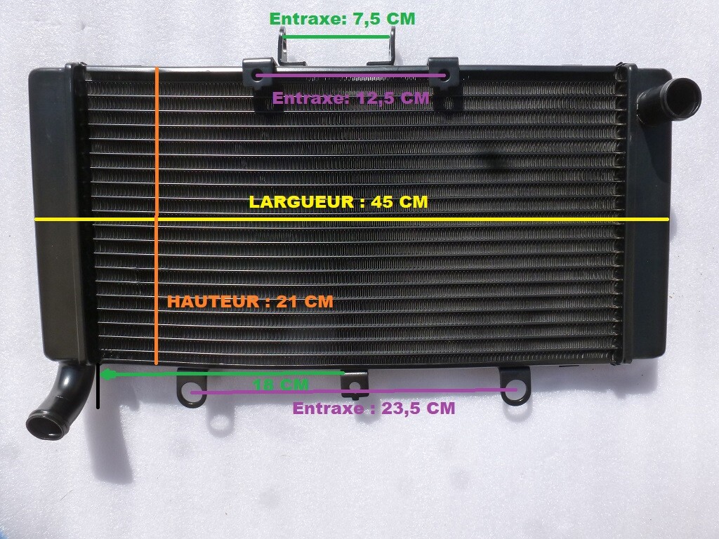 Radiateur CB1300 thermique en alu renforcé pour éviter la surchauffe moteur du CB 1300