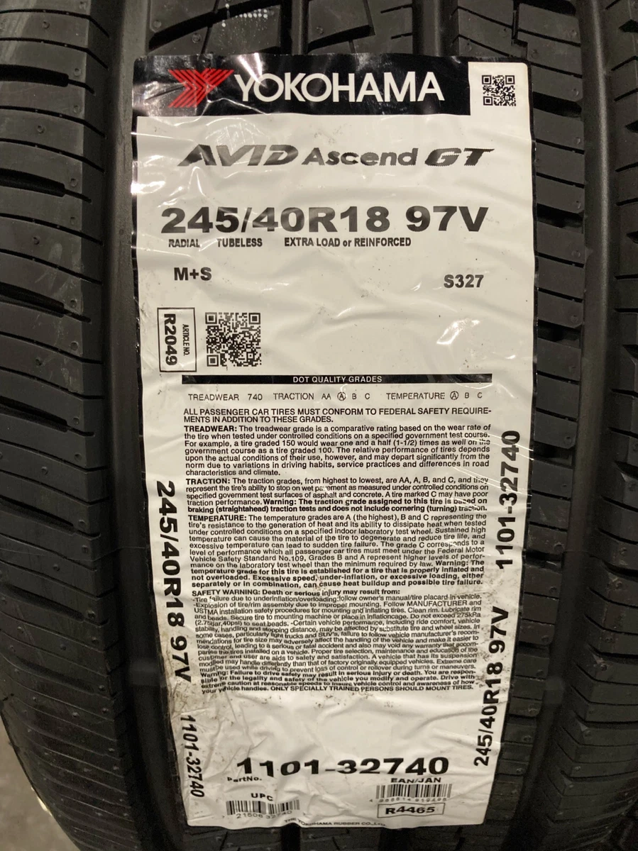 25+ Yokohama 245/40/18 Car & Truck Tires for sale | Updated Oct 2026