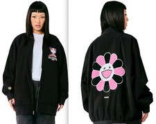 New Limited Blackpink X Takashi Murakami Black Color Bomber Jacket Size Large L