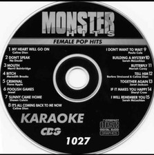 FEMALE POP HITS KARAOKE CD G DISC MONSTER HITS MH1027 CD MUSIC SONGS  CD G 