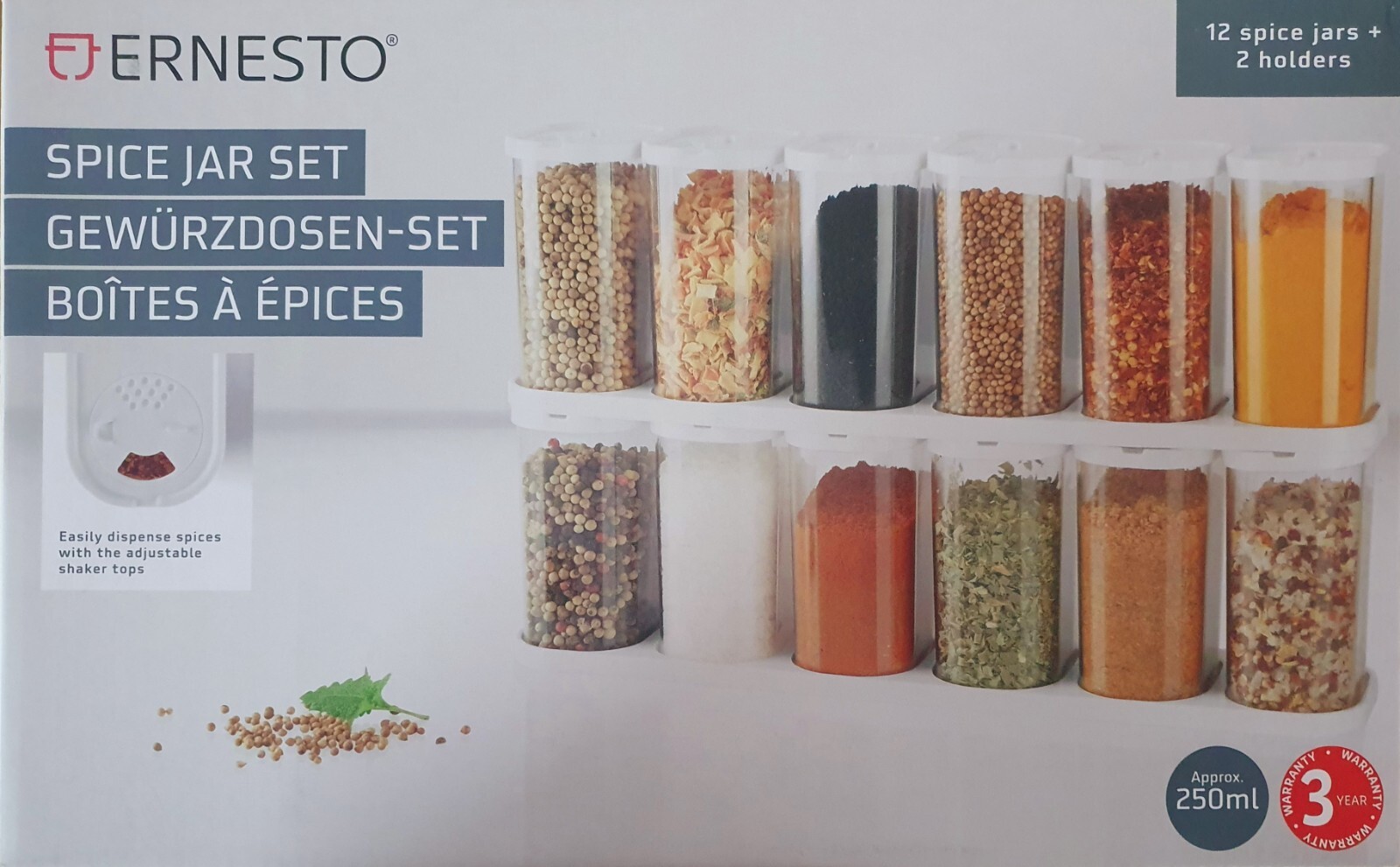 Gewürzdosen Set 14 Teile Gewürz Dosen Behälter ERNESTO Aufbewahrungsbehälter R9