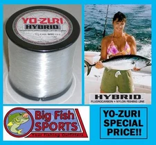 YO-ZURI HYBRID Fluorocarbon Fishing Line 10lb/600yd CLEAR NEW! FREE USA SHIP!