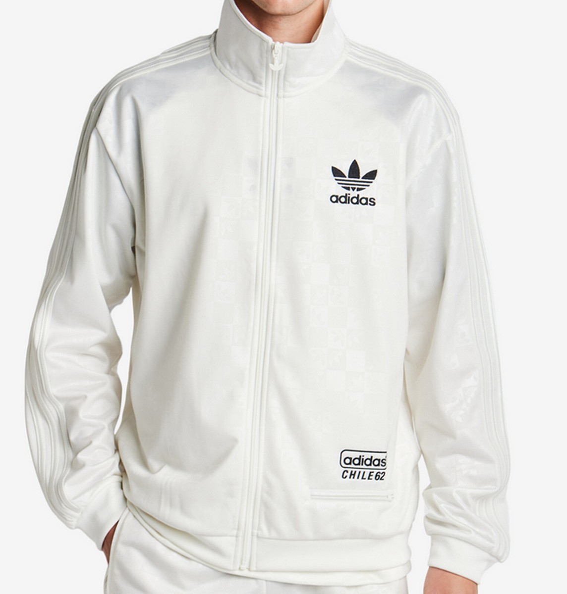 ADIDAS ORIGINALS OG CHILE 62 TRACK TOP OFF WHITE STRIPES UK L