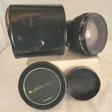 Aubell Deluxe Semi Fish Eye Lens .42x with both End Caps & Snap Case