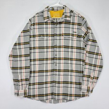 Men's Eddie Bauer Travel tech Flannel Shirt Button Down Plaid Size T2XL