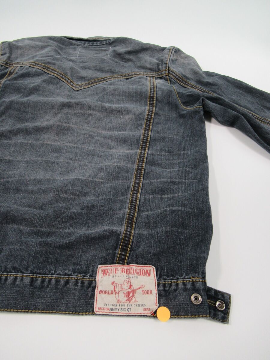 True Religion Men Jimmy Big QT Button Front Trucker Jean True Religion Men Jimmy Big QT Button Front Trucker Jean
