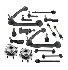 Control Arm Wheel Bearing Hub Tie Rods Pitman Arm Kit For Cadillac Chevrolet Gmc