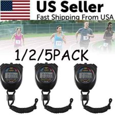 1/2/5PACK Digital Stopwatch Sports Counter Ch...