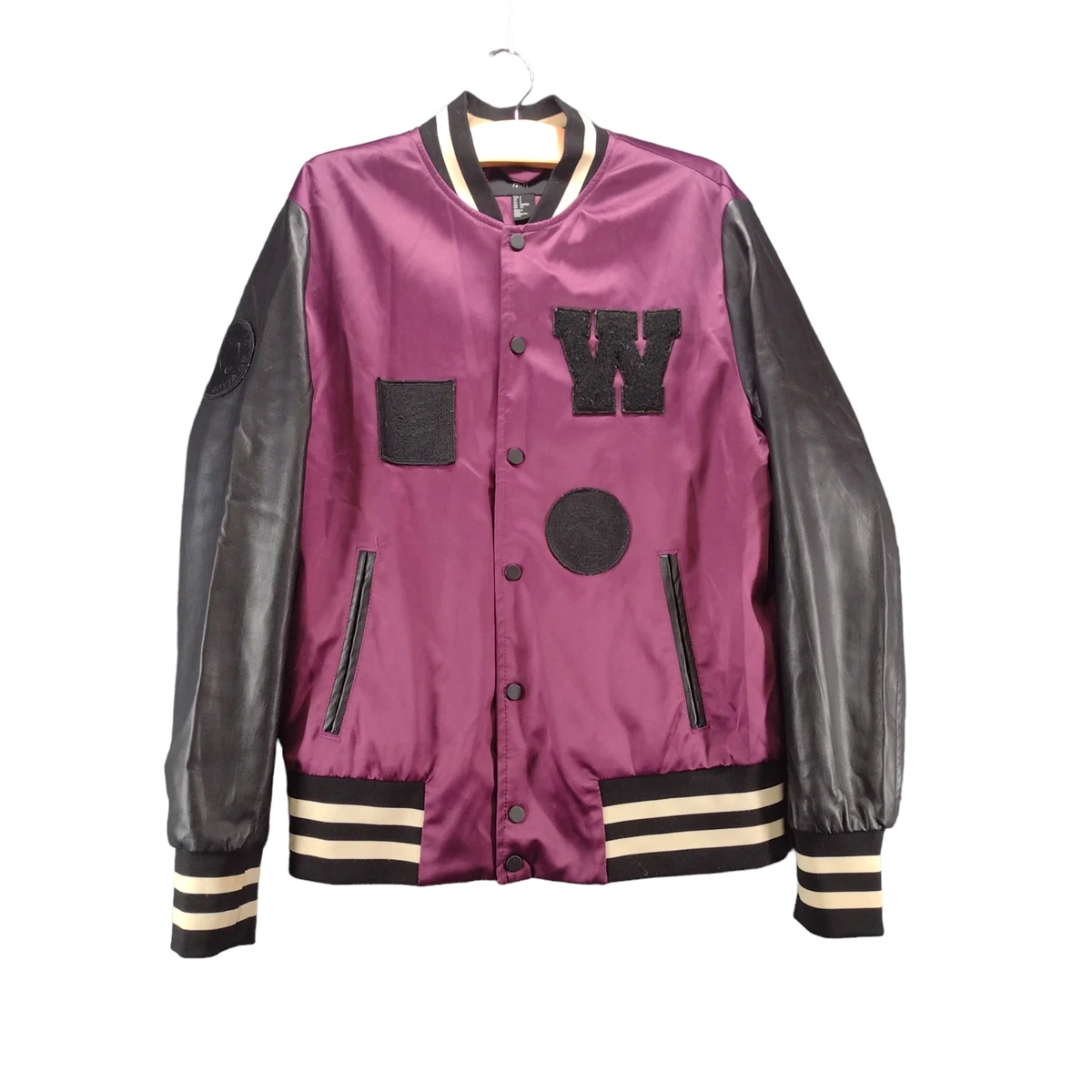 The Weeknd Purple Letterman Jacket With Leather Sleeves