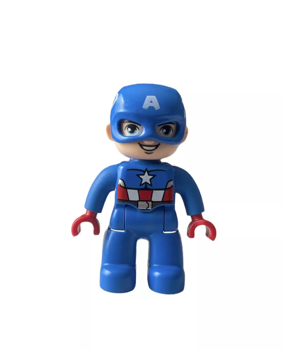 LEGO DUPLO CAPTAIN AMERICA Marvel Avengers Figure Superhero Super Hero Blue Suit
