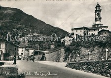 EDOLO Via Guglielmo Marconi Albergo Leone Church Brescia Cartoon Postcard 