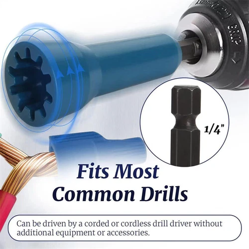Wire Stripping&Twisting Tool Electrical Drill Wire Stripper Cable Nut Twister S - Picture 10 of 17