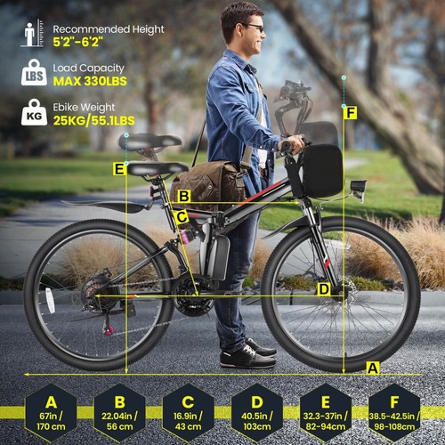 26'' Electric Bicycle Foldaing E-bike 500W 48V Battery Commuting Bicycle HOT🔥 - Picture 9 of 11