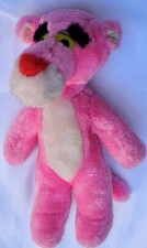 Vintage 1990's Pink Panther Plush Doll 12" Cartoon French Detective