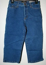 NYDJ LIFT TUCK CROP IN Blue SIZE 6P Style P409D  NEW 
