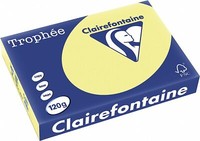 Clairefontaine TrophéE 1207C Hellgelb 120G/M² DIN-A4 - 250 Blatt Farbiges Papier