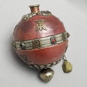 Vintage Tibetan Buddhist Copper Brass Mantra Sphere Ritual Prayer Wheel No Staff