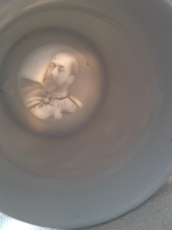 King Edward V11 Lithophane Mug 1902