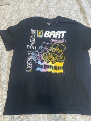 The Simpsons Men's Black Kwik-E-Mart Bart Brain Freeze Crew Neck T-Shirt XL