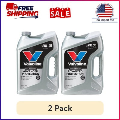 (2 pack) Valvoline Advanced Protection Full Synthetic 5W-20 Motor Oil 5 Quart