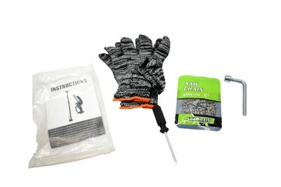 Mini Chainsaw Accessory Kit Saw Chain 6 Inch Gloves Wrench Screwdriver Set