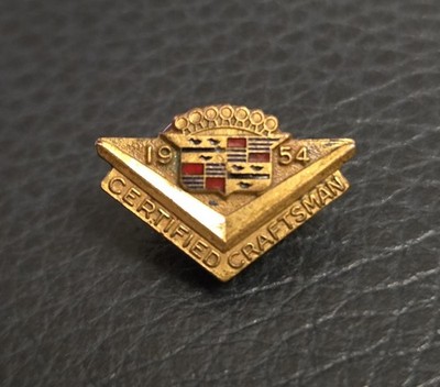 Vintage 1954 Cadillac Certified Craftsman - Hat Lapel Pin