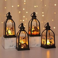 Halloween Laterne 15Cm LED Mit Hexe Geist 4 StüCk Deko FüR Festlichkeiten