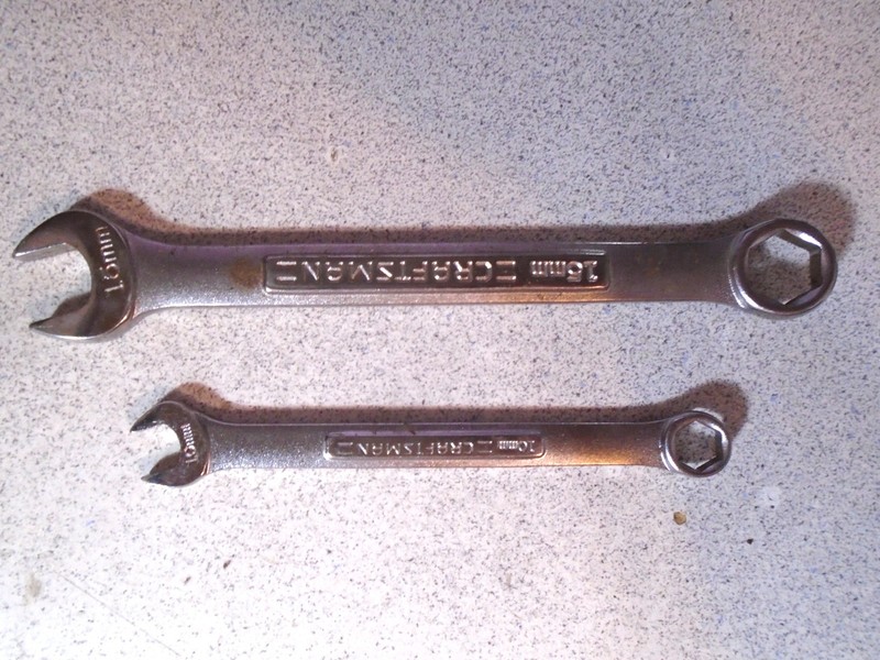 Vintage Sears Craftsman Metric 2 pc. Combination Open/6 pt. -VA- Wrench Set USA