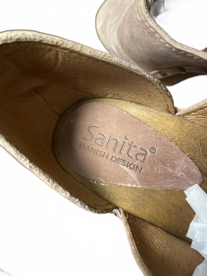 Zapatos Sanita Diseño Danés Para Mujer 35 Rosa Malva Gamuza Mules con Tacones de Madera Foto 2 de 4