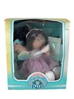 Vintage Cabbage Patch Kids Girl Head Mold #8 Brown Yarn Pigtails HTF Dress 80s