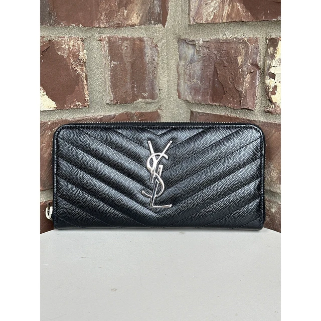 Saint Laurent Classic Monogram Zip Around Wallet