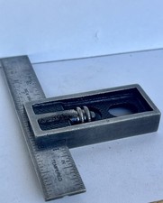 Vintage Lufkin Rule No 4 - Starrett Head 4” combo square rule Saginaw MI USA