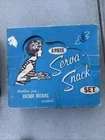 Full Set ANCHOR HOCKING Vintage 8 Piece Serva Snack Set Original Packing