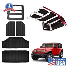 6 Pcs Hardtop Headliner Roofrear Window Insulation Fit Jeep Wrangler Jk 2012-17