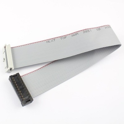1Pcs IDC Male 20 Pin Connector To IDC Female 20Pin   Ribbon Cable Length 25CM #z