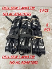 6 PCS GENUINE DELL 65W 7.4MM TIP CHARGERS NO AC ADAPTERS