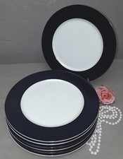 Ikea Speiseteller Flacheteller Porzellan 7er Set Dunkelblauen Dicken Rand D 1179