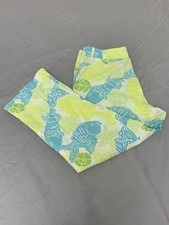 Lilly Pulitzer Vintage Fish Print Crop Pants Women's size 8