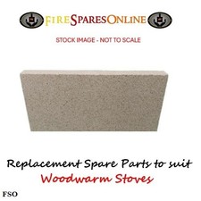 Rear Fire Brick Compatible with Woodwarm Fireview 5Kw SLENDER Stove