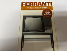 FERRANTI  19" TV CONSOLETTE TC1157 ADVERTISING BROCHURE SHACK/WALL ART