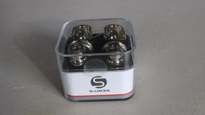 Schaller S Locks Nickel Strap Lock Set Guitar Made in Germany New 2-Piece d7