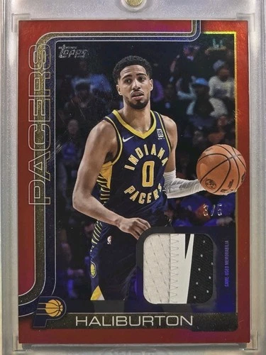 2025 TOPPS BASKETBALL Tyrese Haliburton Game Used Relic 3/5 3 Color Patch