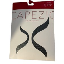 NEW Childs Capezio Medium Footless Tights Hold  Stretch N140C Black Semi-Opaque