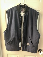 Bulwark FR Flame-Resistant Workwear Men's Insulated Vest Snap Button XL Blue