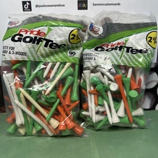 Pride Golf Tee, 100% Solid Hardwood, 2-3/4" Size (90 Tees) Colored Tees 2 Bags
