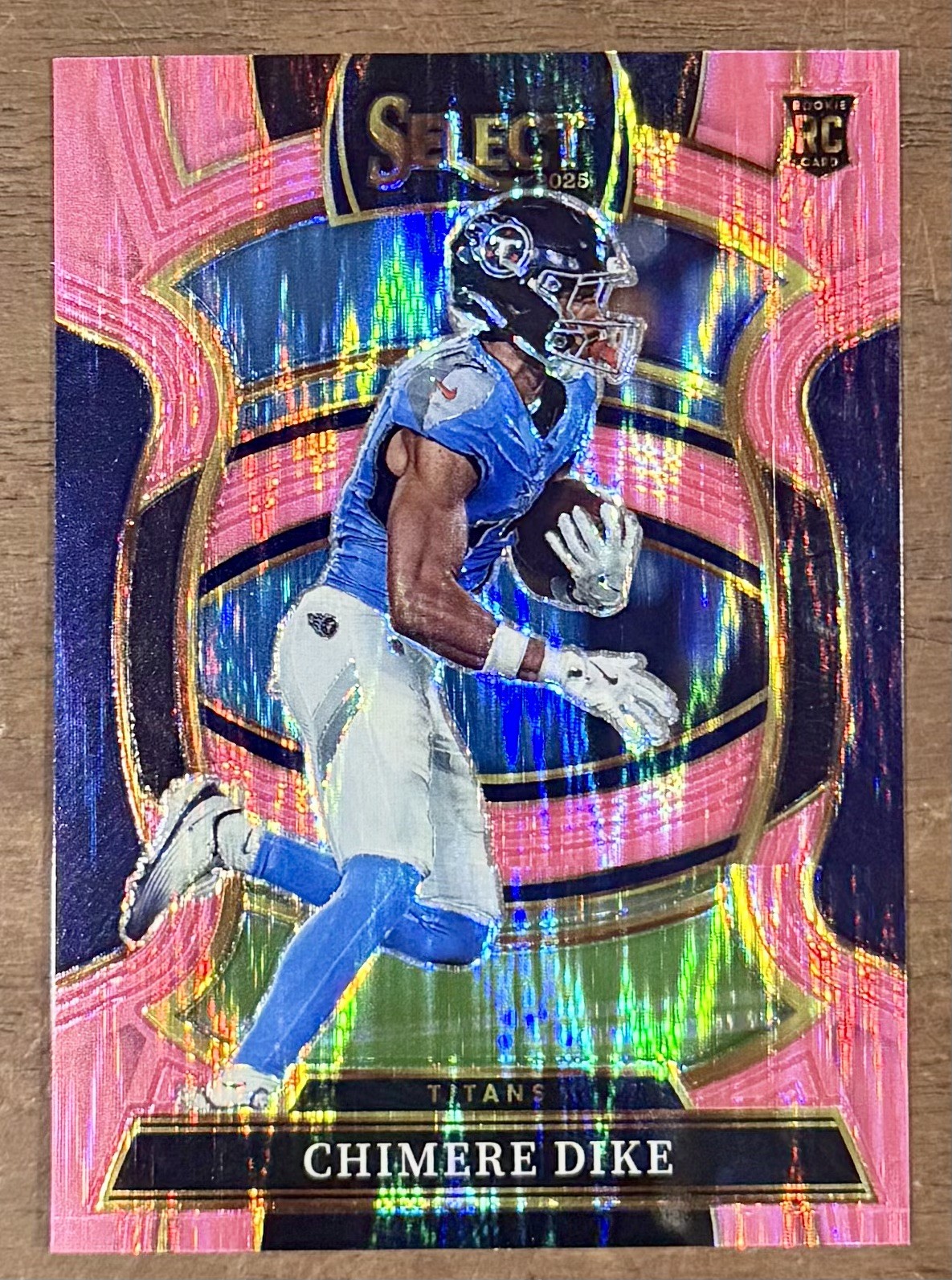 2025 Panini SELECT PINK SHOCK PRIZM # 27 Chimere Dike ROOKIE RC TITANS  