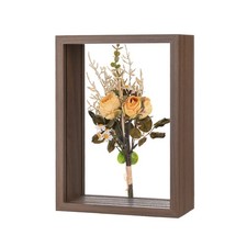 Dried Flower Frame, 5 x 7 Inch Wooden Shadow Box Frame Coffee
