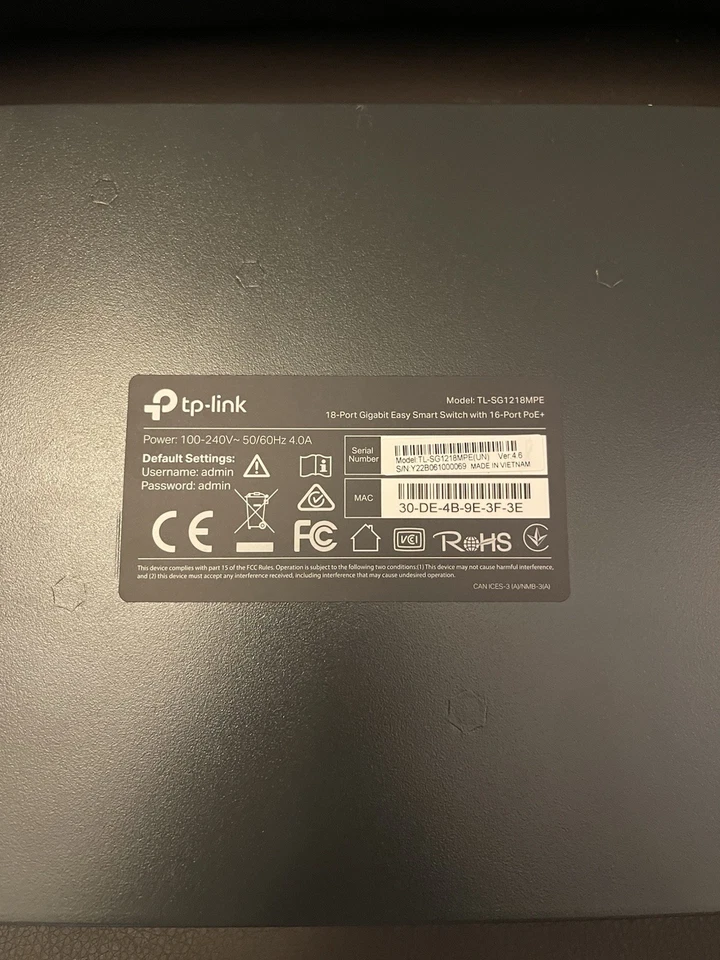 TP-LINK TL-SG1218MPE 18 Port Gigabit Easy Smart Switch with 16-Port PoE+ - Image 3 of 4