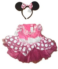 NEW Disney Junior Minnie Mouse Dress  Headpiece Minnie Pendant 12-18 months